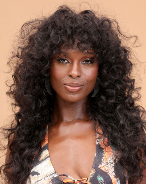 curly fringe on Jodie TurnerSmith