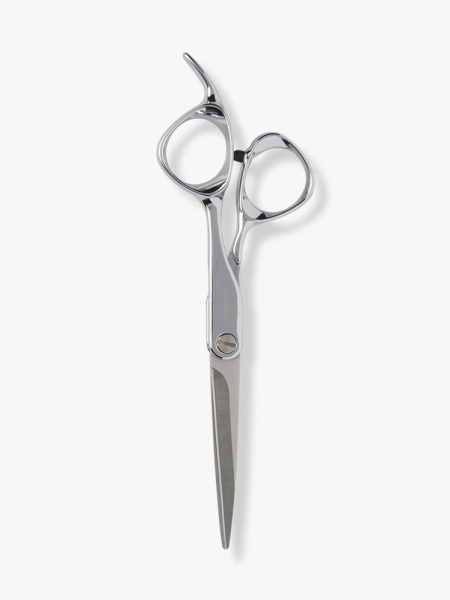Silver pair of Fromm Explore 5.75'' Shear on light gray background